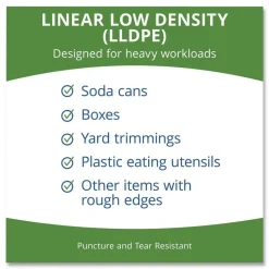 Stout by Envision 36 in. x 58 in. 1.5 mil. 60 Gallon Total Recycled Content Plastic Trash Bags - Brown/ Black (100/Carton)