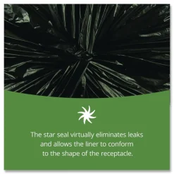 Stout by Envision 36 in. x 58 in. 1.5 mil. 60 Gallon Total Recycled Content Plastic Trash Bags - Brown/ Black (100/Carton)