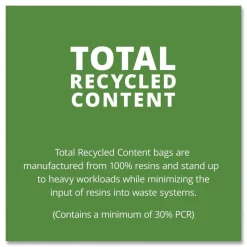 Stout by Envision 36 in. x 58 in. 1.5 mil. 60 Gallon Total Recycled Content Plastic Trash Bags - Brown/ Black (100/Carton)