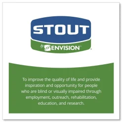 Stout by Envision 36 in. x 58 in. 1.5 mil. 60 Gallon Total Recycled Content Plastic Trash Bags - Brown/ Black (100/Carton)
