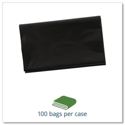 Stout by Envision 43 in. x 49 in. 56-Gallon 1.5 mil. Total Recycled Content Plastic Trash Bags - Black/Brown (100/Carton)