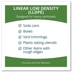 Stout by Envision 43 in. x 49 in. 56-Gallon 1.5 mil. Total Recycled Content Plastic Trash Bags - Black/Brown (100/Carton)