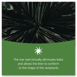 Stout by Envision 43 in. x 49 in. 56-Gallon 1.5 mil. Total Recycled Content Plastic Trash Bags - Black/Brown (100/Carton)