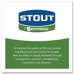 Stout by Envision 43 in. x 49 in. 56-Gallon 1.5 mil. Total Recycled Content Plastic Trash Bags - Black/Brown (100/Carton)