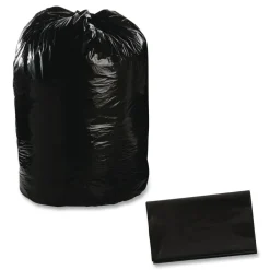 Stout by Envision 50 in. x 51 in. 65-Gallon 1.5 mil. Total Recycled Content Plastic Trash Bags - Black/Brown (100/Carton)