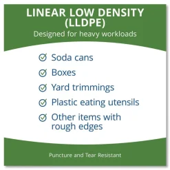 Stout by Envision 50 in. x 51 in. 65-Gallon 1.5 mil. Total Recycled Content Plastic Trash Bags - Black/Brown (100/Carton)