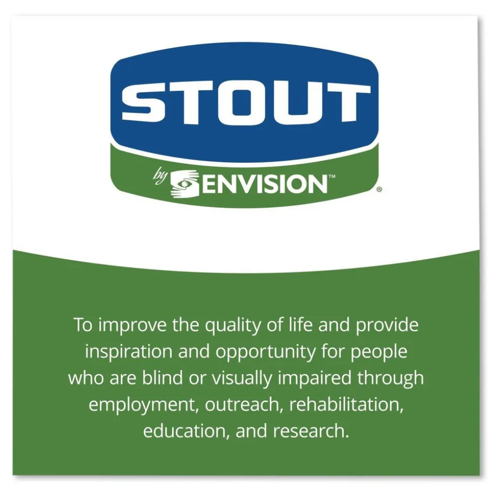 Stout by Envision 50 in. x 51 in. 65-Gallon 1.5 mil. Total Recycled Content Plastic Trash Bags - Black/Brown (100/Carton)