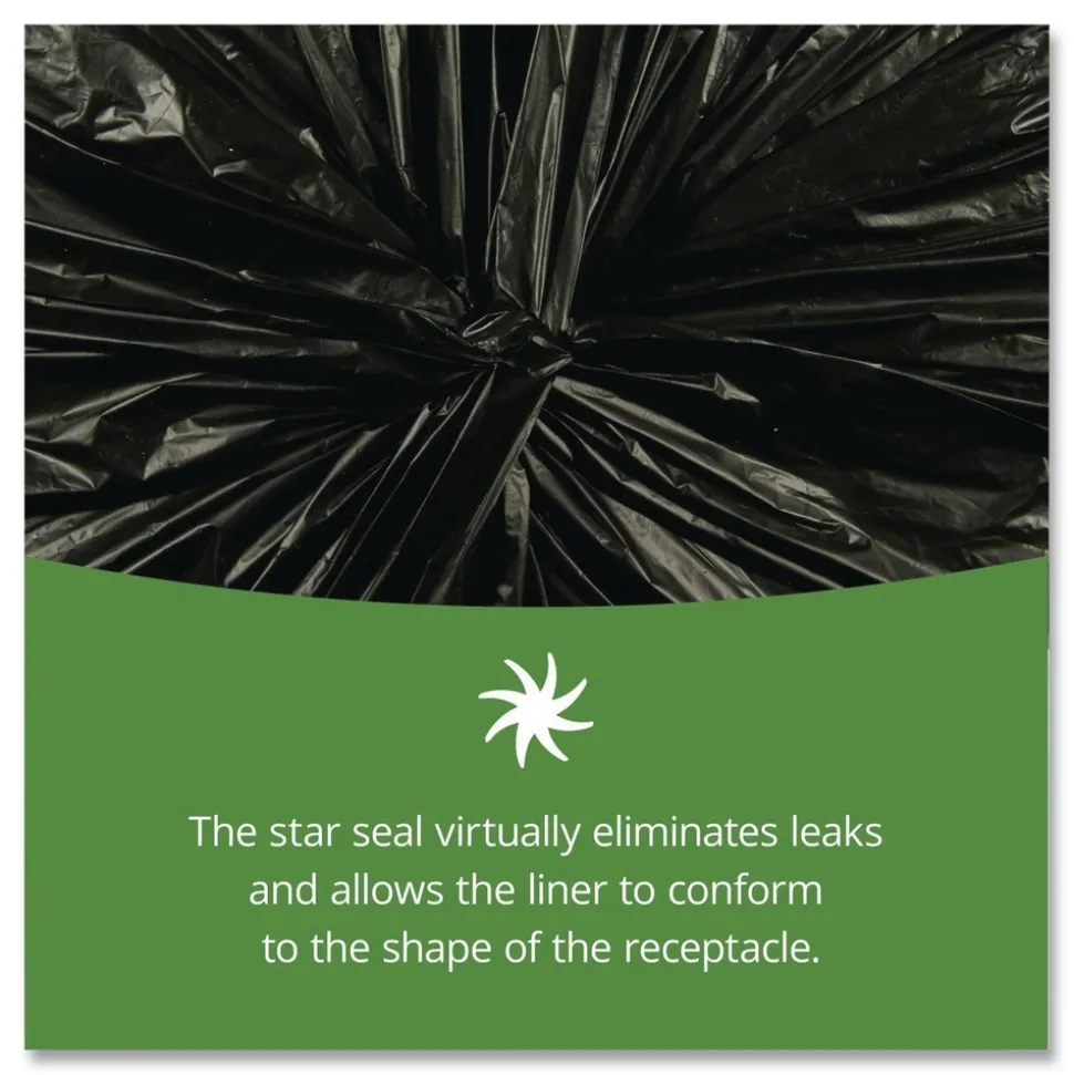 Stout by Envision 33 in. x 45 in. 2 mil. 35 Gallon Insect-Repellent Trash Bags - Black (80/Box)