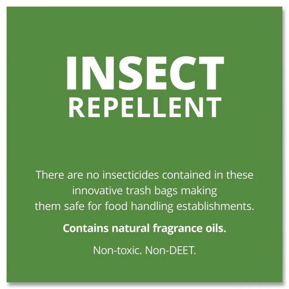 Stout by Envision 33 in. x 45 in. 2 mil. 35 Gallon Insect-Repellent Trash Bags - Black (80/Box)