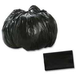 Stout by Envision 24 in. x 24 in. 1 mil. 10 Gallon Total Recycled Content Plastic Trash Bags - Brown/ Black (250/Carton)