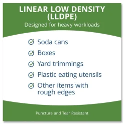 Stout by Envision 24 in. x 24 in. 1 mil. 10 Gallon Total Recycled Content Plastic Trash Bags - Brown/ Black (250/Carton)