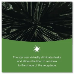 Stout by Envision 24 in. x 24 in. 1 mil. 10 Gallon Total Recycled Content Plastic Trash Bags - Brown/ Black (250/Carton)