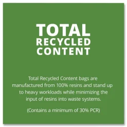 Stout by Envision 24 in. x 24 in. 1 mil. 10 Gallon Total Recycled Content Plastic Trash Bags - Brown/ Black (250/Carton)
