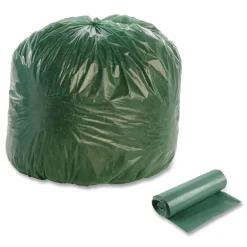 Stout by Envision Controlled Life-Cycle 33 in. x 40 in. 1.1 mil. 33 Gallon Plastic Trash Bags - Green (40/Box)