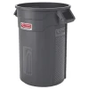 Suncast Commercial Injection Molded Utility Trash Can, 32 gal, Plastic/Resin, Gray