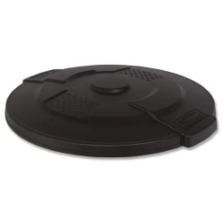 Suncast Commercial Utility Trash Can Lid for 44 gal Trash Can, 24.88-in Diameter x 3-in, Black