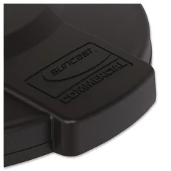 Suncast Commercial Utility Trash Can Lid for 44 gal Trash Can, 24.88-in Diameter x 3-in, Black