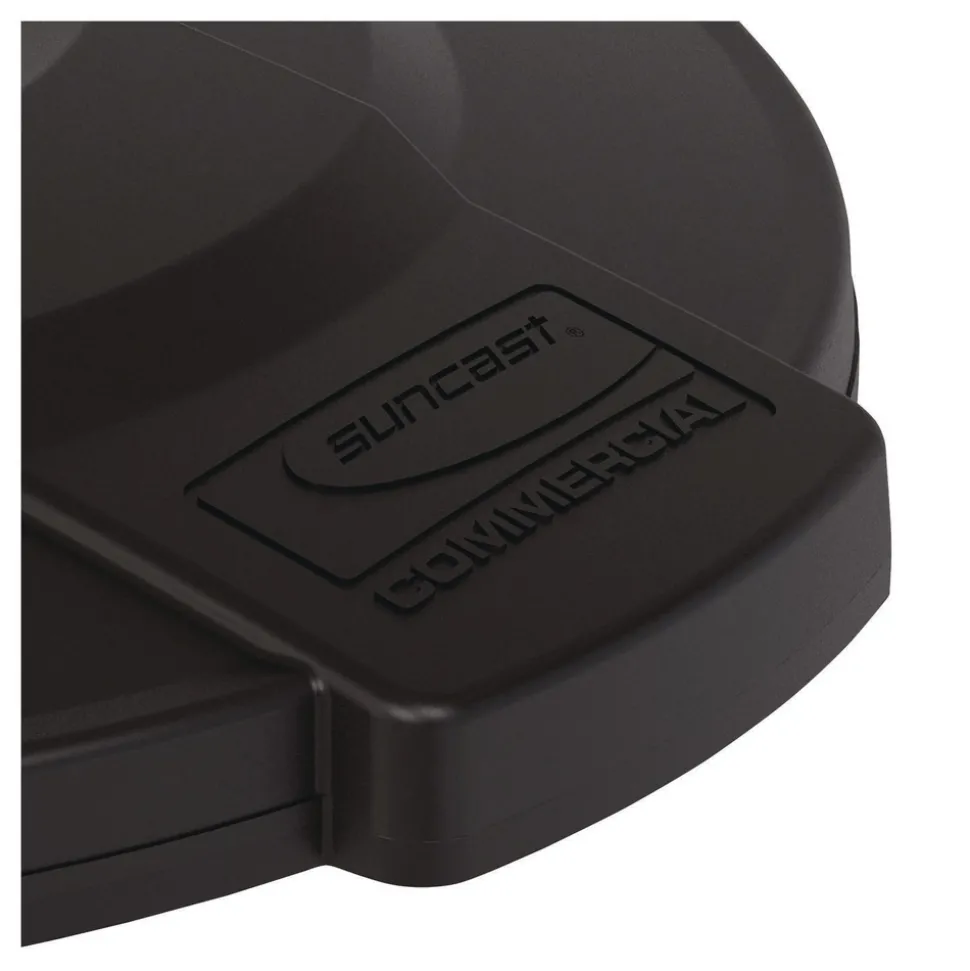 Suncast Commercial Utility Trash Can Lid for 32 gal Trash Can, 22.22-in Diameter x 3-in, Black
