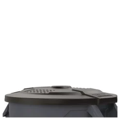 Suncast Commercial Utility Trash Can Lid for 32 gal Trash Can, 22.22-in Diameter x 3-in, Black