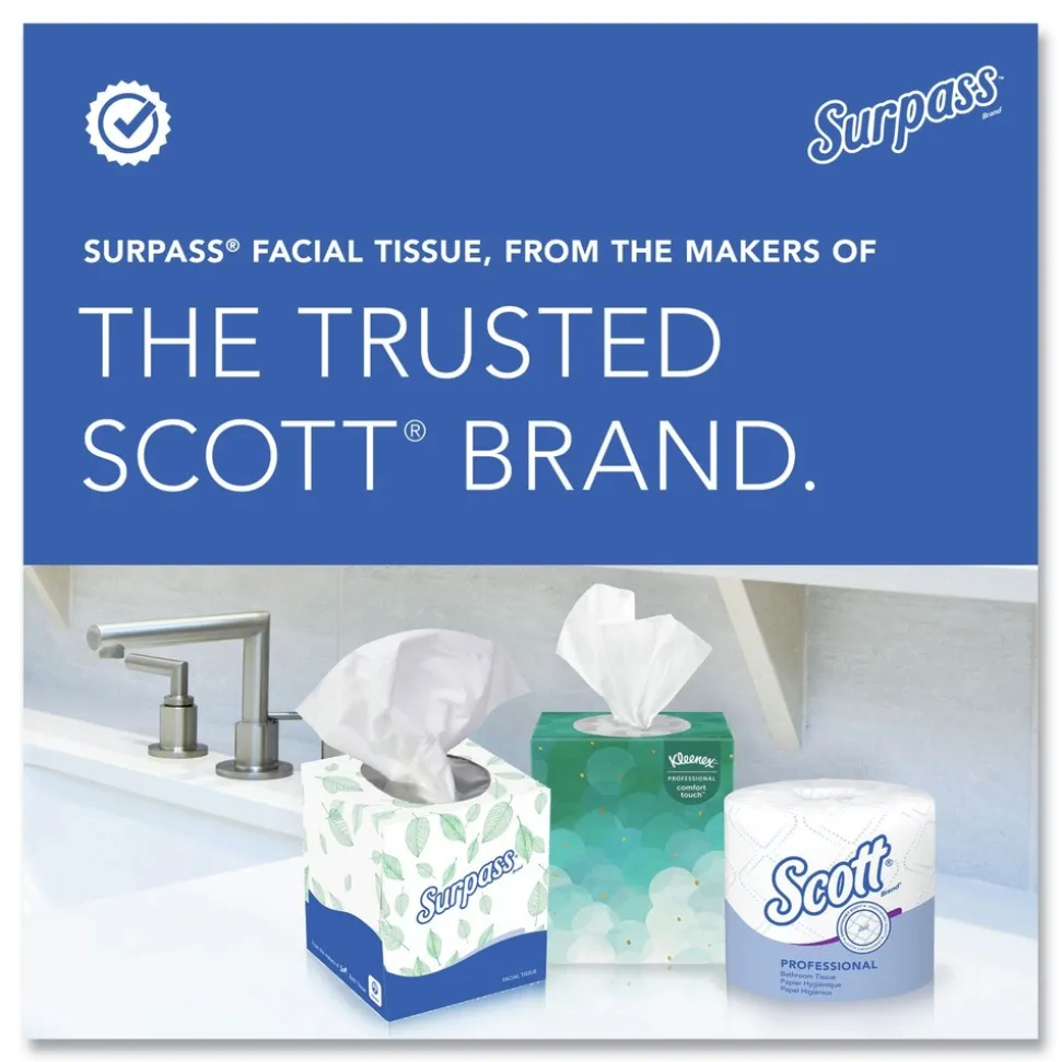 Surpass 2-Ply Facial Tissue for Business - White (125 Sheets/Box, 60 Boxes/Carton)
