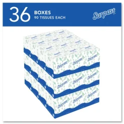 Surpass 2-Ply Pop-Up Box Facial Tissue for Business - White (110/Box, 36 Boxes/Carton)