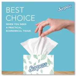 Surpass 2-Ply Pop-Up Box Facial Tissue for Business - White (110/Box, 36 Boxes/Carton)