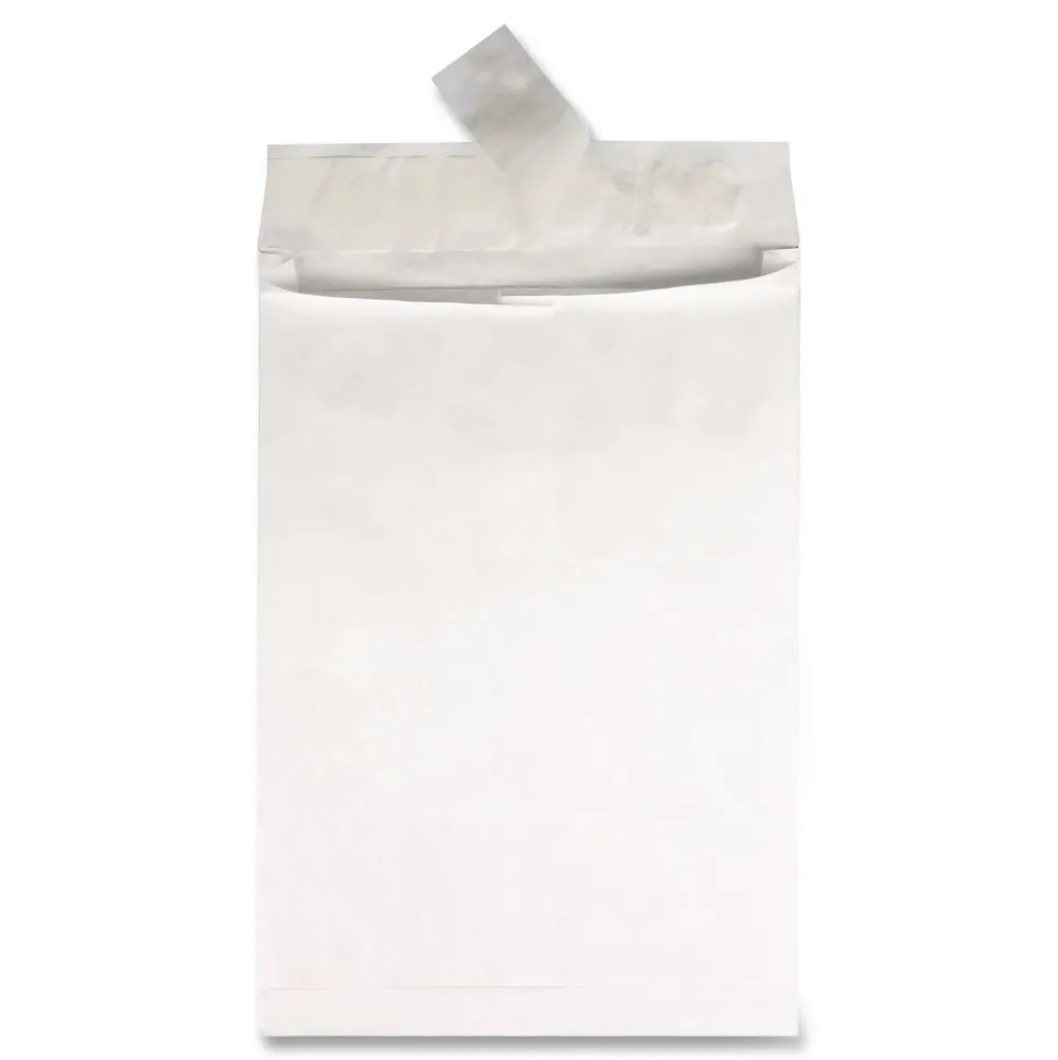 Survivor 12 in. x 16 in. No. 15-1/2 Heavyweight 18 lbs. Tyvek Open End Expansion Mailers - White (100/Carton)