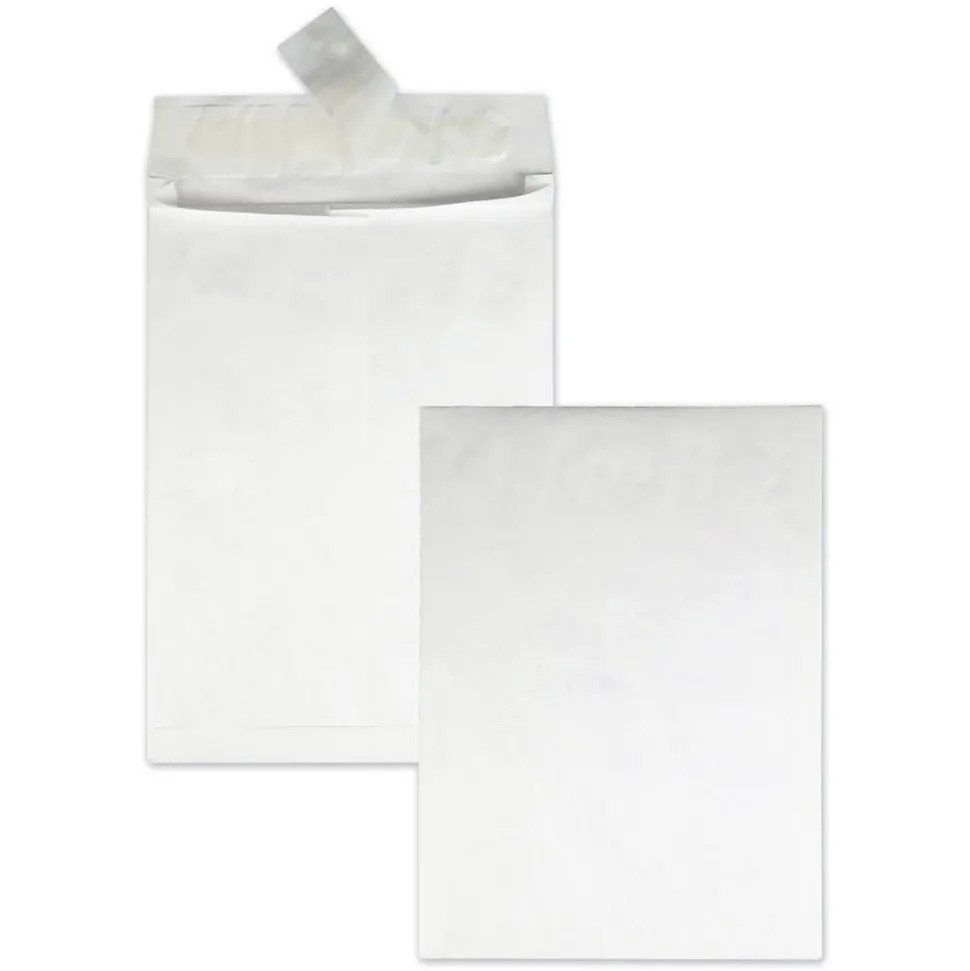 Survivor 10 in. x 13 in. No. 13-1/2 Lightweight 14 lbs. Tyvek Open End Expansion Mailers - White (100/Carton)