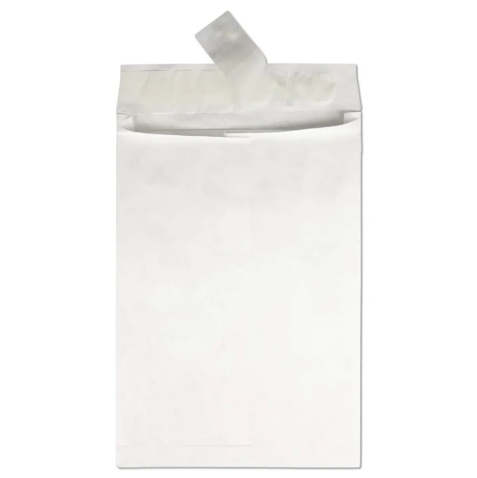 Survivor 10 in. x 13 in. No. 13-1/2 Lightweight 14 lbs. Tyvek Open End Expansion Mailers - White (100/Carton)