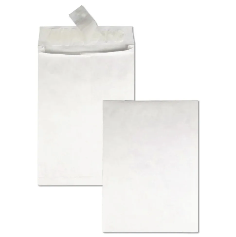 Survivor 12 in. x 16 in. No. 15-1/2 Lightweight 14 lbs. Tyvek Open End Expansion Mailers - White (100/Carton)