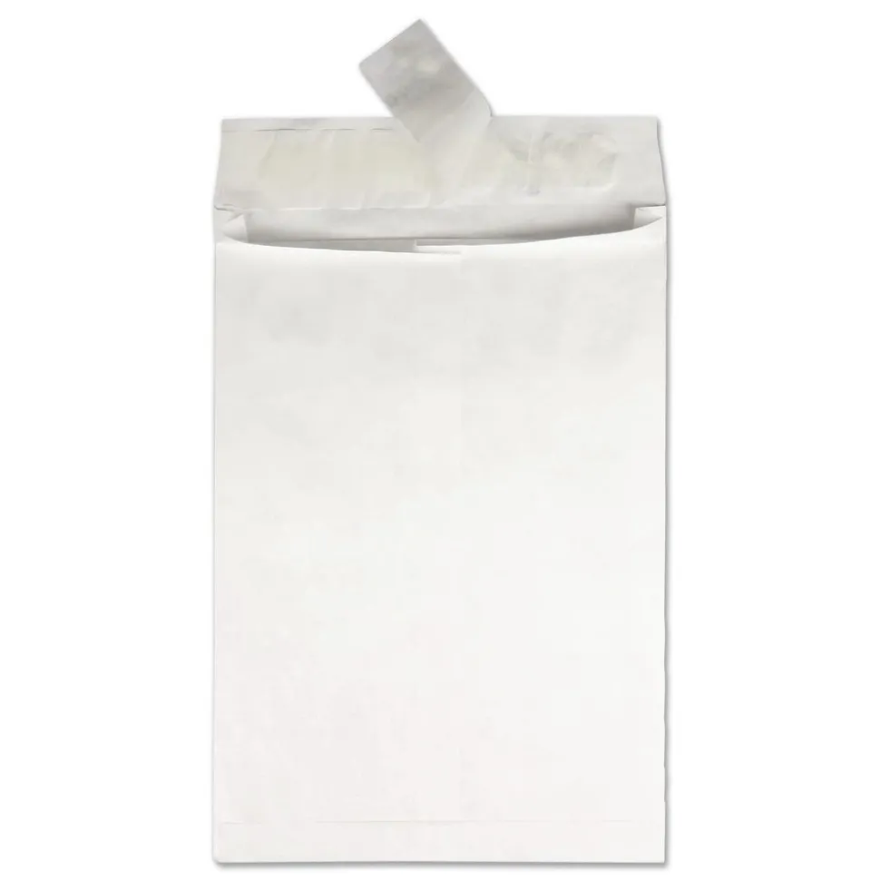 Survivor 12 in. x 16 in. No. 15-1/2 Lightweight 14 lbs. Tyvek Open End Expansion Mailers - White (100/Carton)