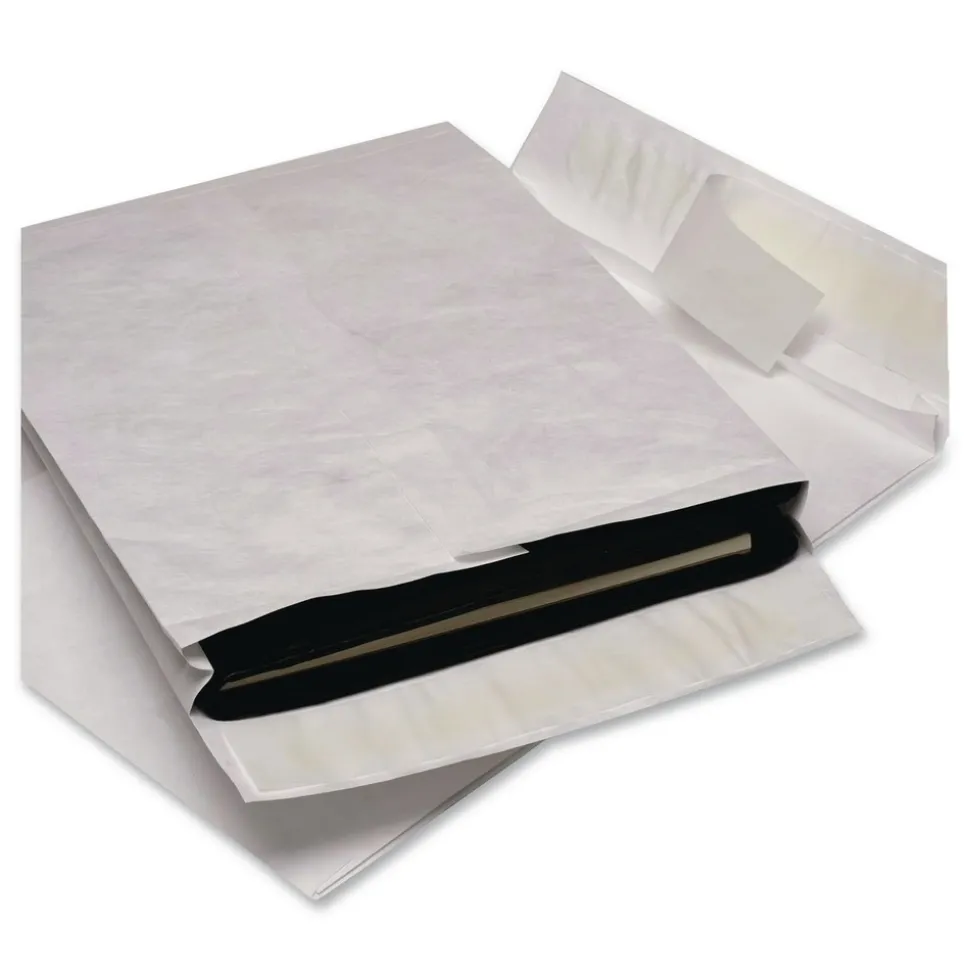 Survivor 12 in. x 16 in. No. 15-1/2 Lightweight 14 lbs. Tyvek Open End Expansion Mailers - White (100/Carton)