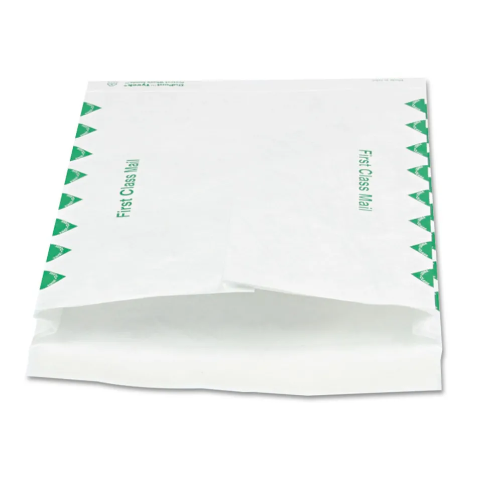 Survivor 10 in. x 13 in. No. 13-1/2 Lightweight 14 lbs. Tyvek Open End First Class Expansion Mailers - White (100/Carton)
