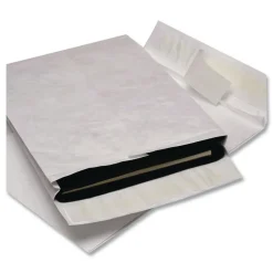 Survivor Tyvek 12 x 16 18 lb. Heavyweight Square Flap Open End Expansion Mailers - White (100/Carton)