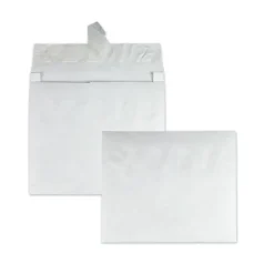 Survivor Tyvek 12 x 16 14 lb. Lightweight Square Flap Open End Expansion Mailers - White (100/Carton)