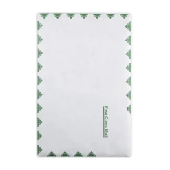 Survivor Tyvek First Class 10 x 15 14 lb. Lightweight Square Flap Catalog Mailers - White (100/Box)