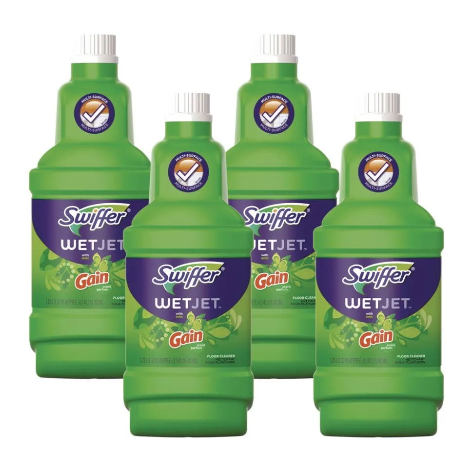 Swiffer 77809 1.25 L Bottle Original Scent WetJet System Cleaning Solution Refill (4/Carton)
