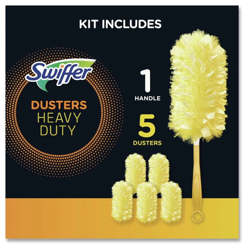 Swiffer 6 in. Handle Heavy Duty Dusters Starter Kit with Two Disposable Dusters (1-Kit)