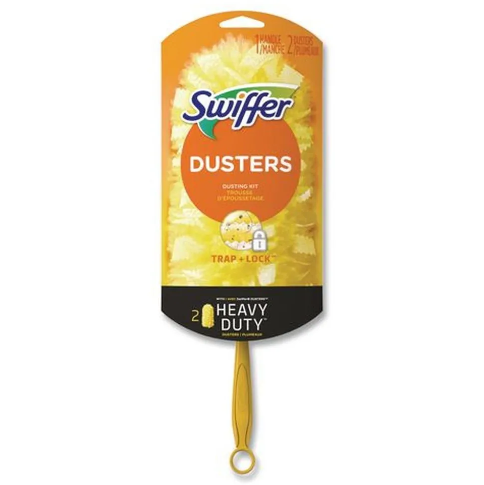 Swiffer 6 in. Handle Heavy Duty Dusters Starter Kit with Two Disposable Dusters (4/Carton)