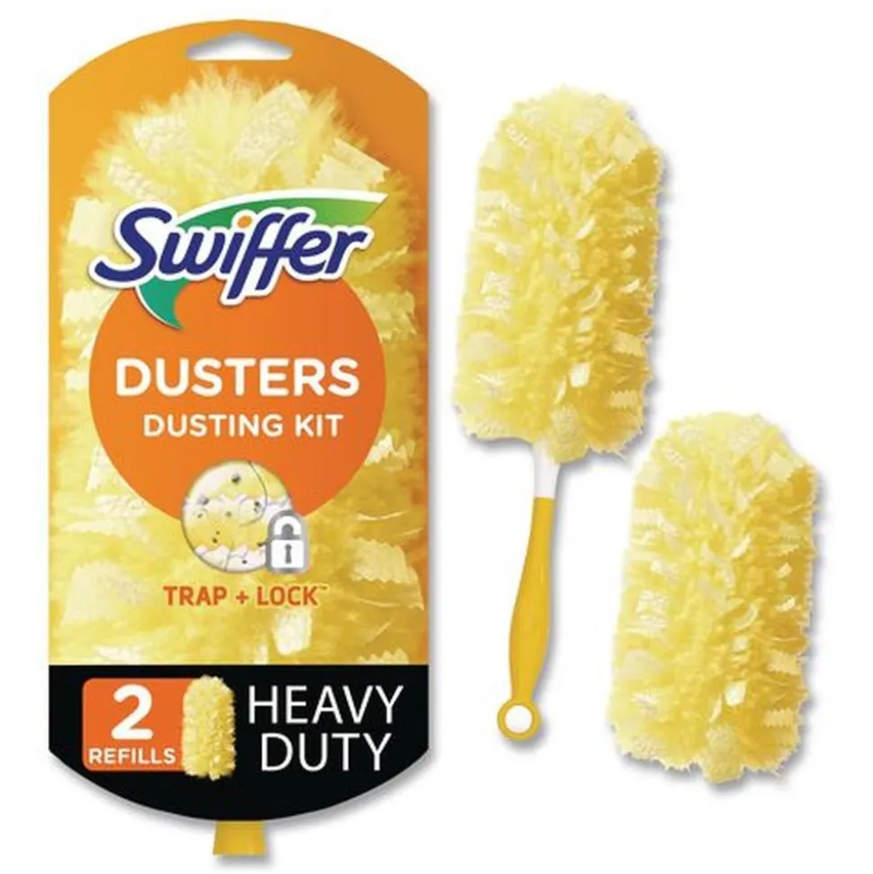 Swiffer 6 in. Handle Heavy Duty Dusters Starter Kit with Two Disposable Dusters (4/Carton)
