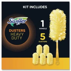 Swiffer 6 in. Handle Heavy Duty Dusters Starter Kit with Two Disposable Dusters (4/Carton)