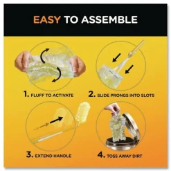 Swiffer 6 in. Handle Heavy Duty Dusters Starter Kit with Two Disposable Dusters (4/Carton)