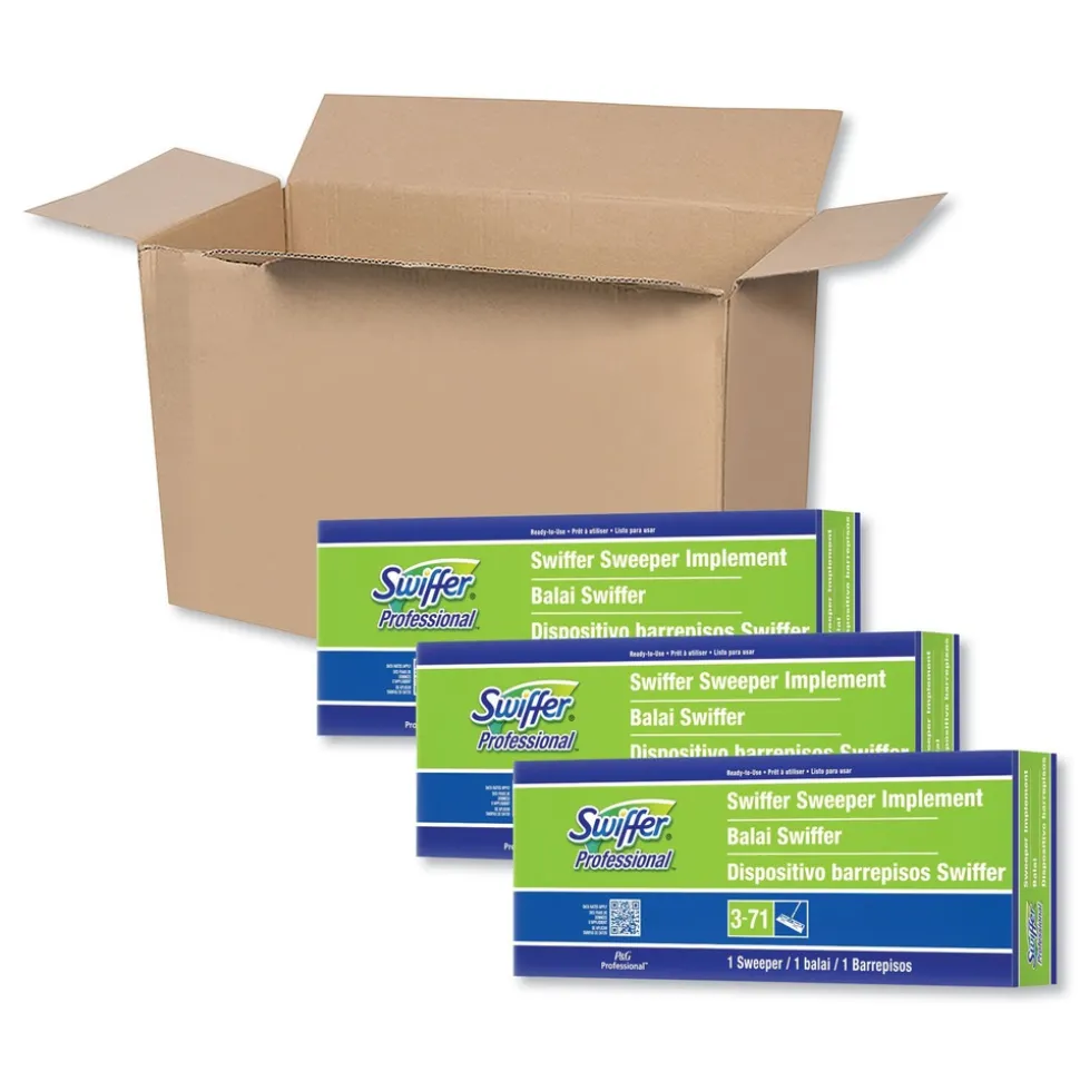 Swiffer 46 in. Sweeper Mop - Green/Silver/White (3/Carton)