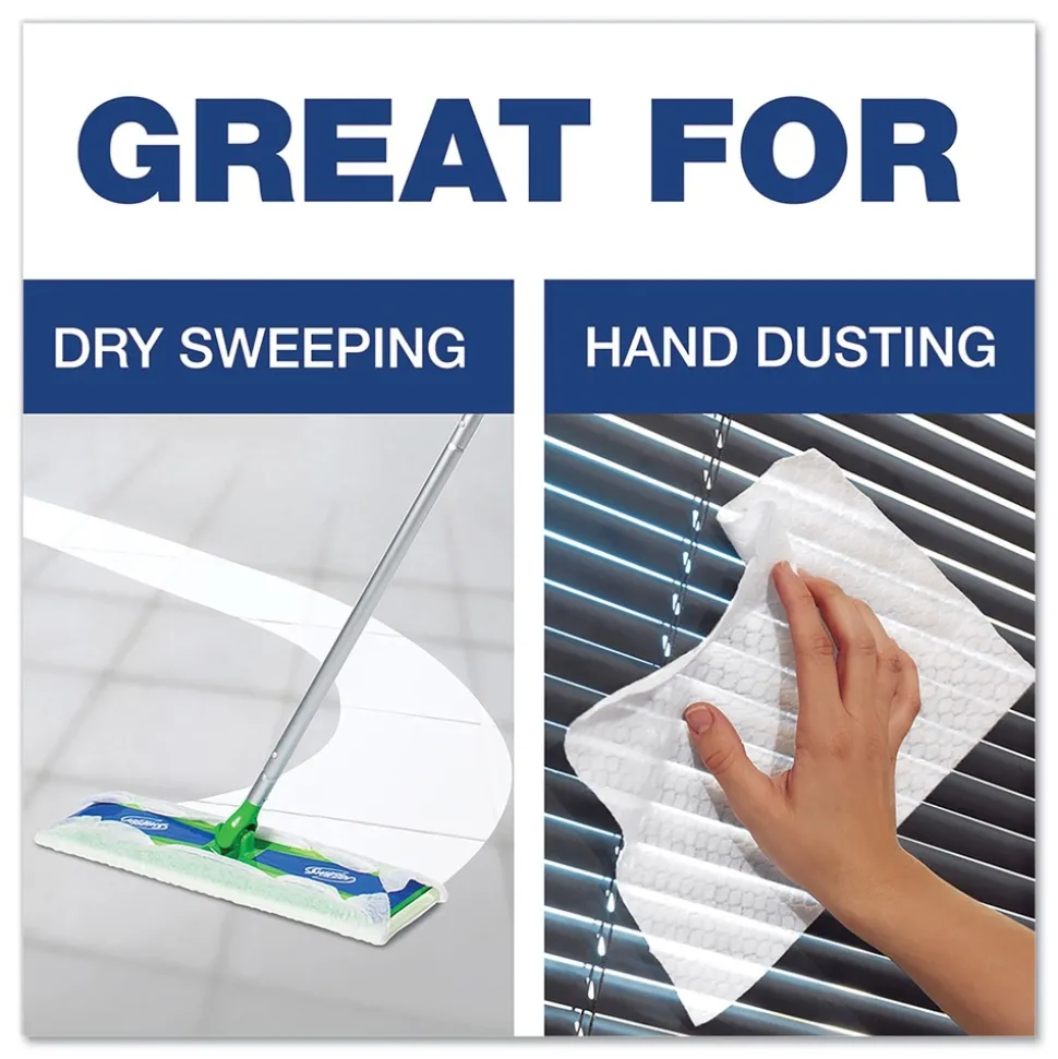 Swiffer 10-5/8 in. x 8 in. Dry Refill Cloths - White (32/Box, 6 Boxes/Carton)