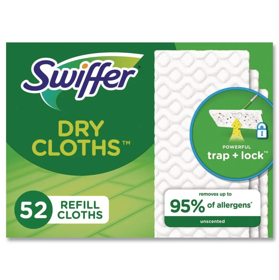 Swiffer 10.4 in. x 8 in. Dry Refill Cloths - White (156/Carton)