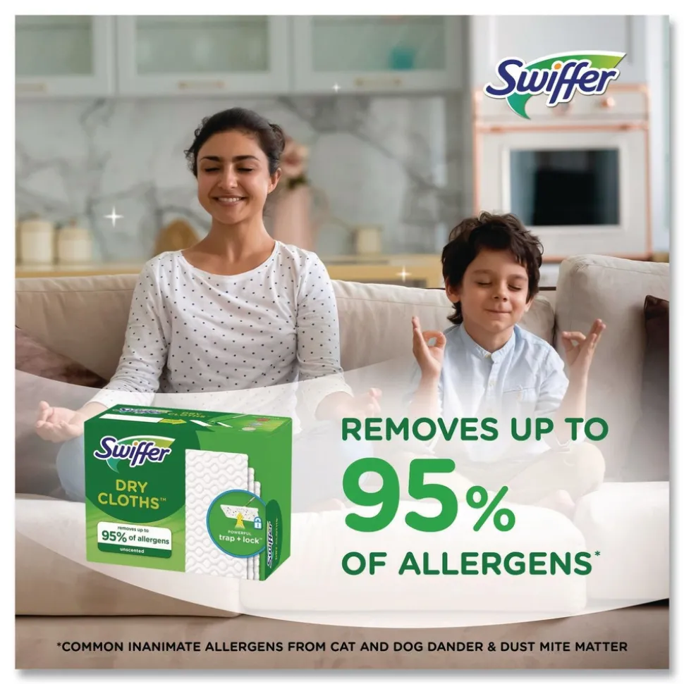 Swiffer 10.4 in. x 8 in. Dry Refill Cloths - White (156/Carton)