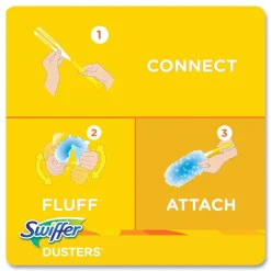 Swiffer 2 in. x 6 in. Dust Lock Fiber Refill Dusters - Light Blue (72/Carton)