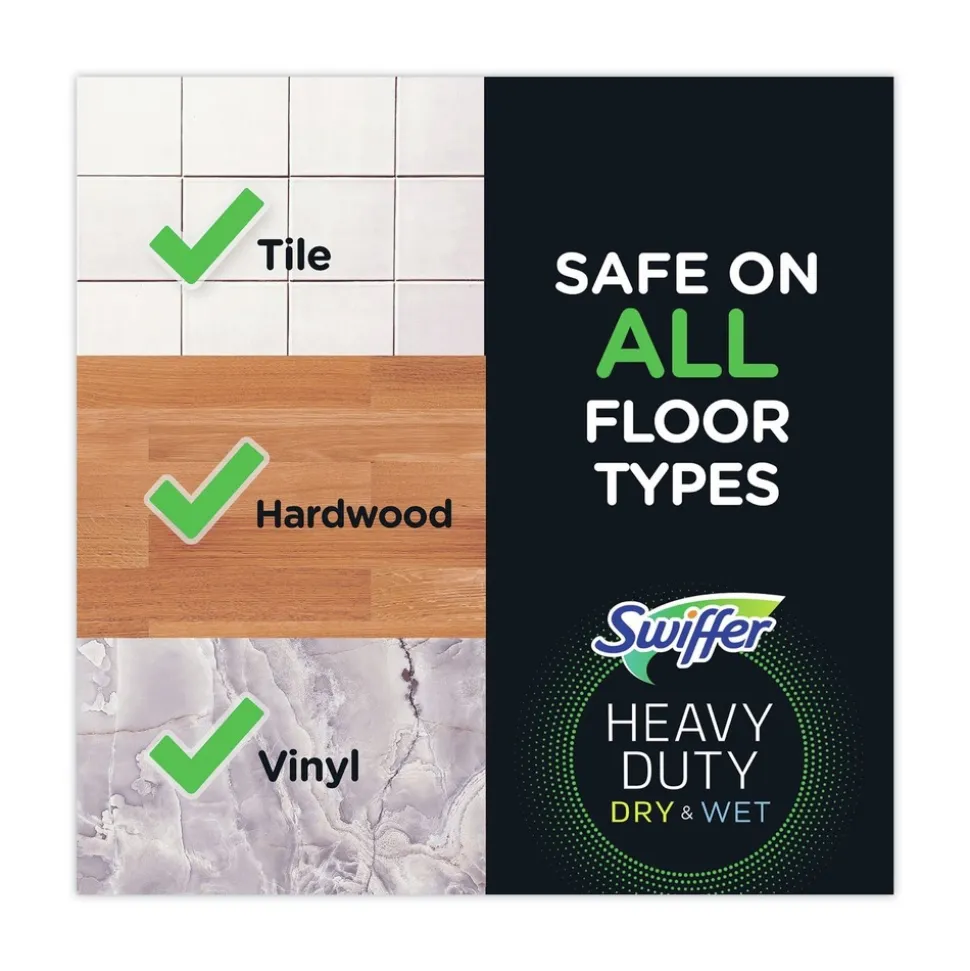 Swiffer 10 in. x 8 in. Heavy-Duty Wet Refill Cloths - Open Window Fresh (120/Carton)