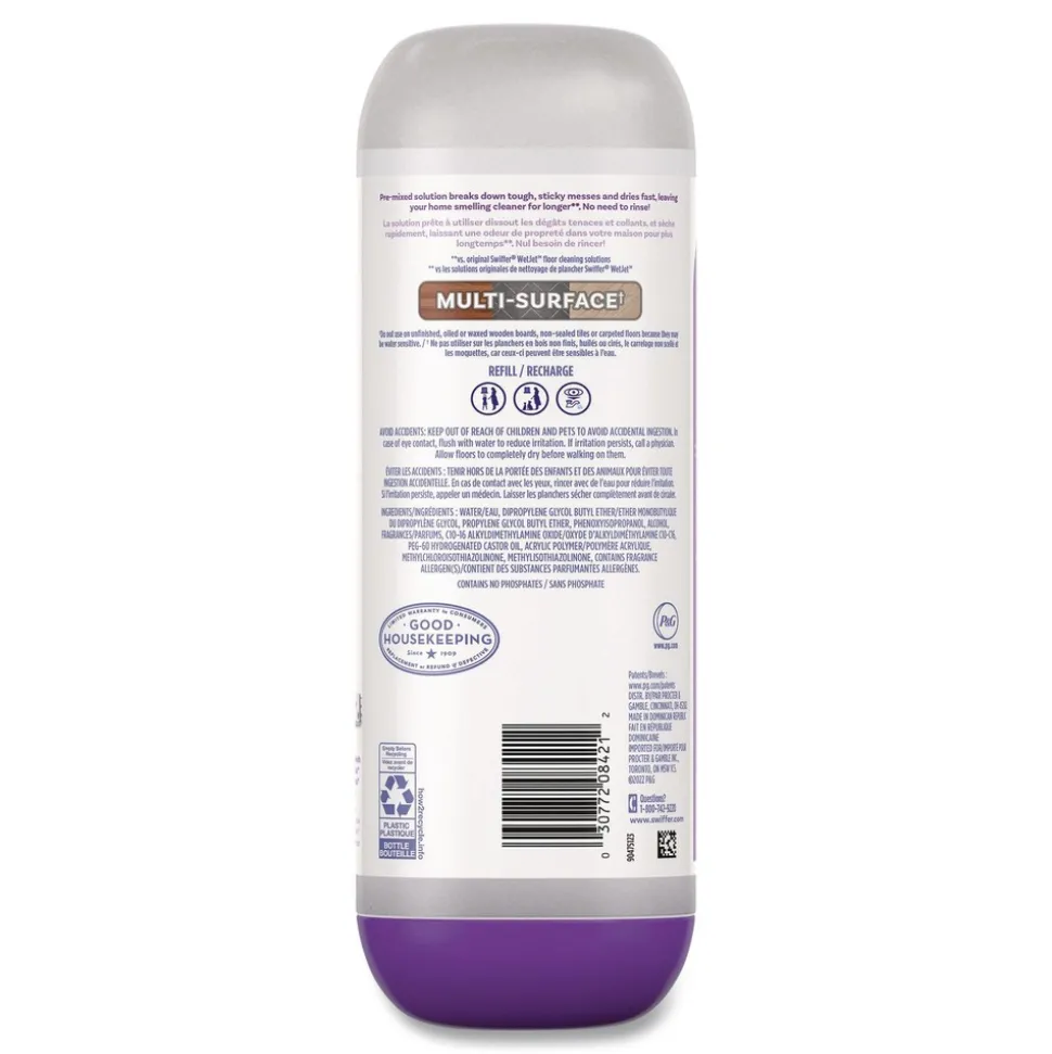 Swiffer 25.3 oz PowerMop Cleaning Solution and Pads Refill Pack - Lavender (4/Carton)