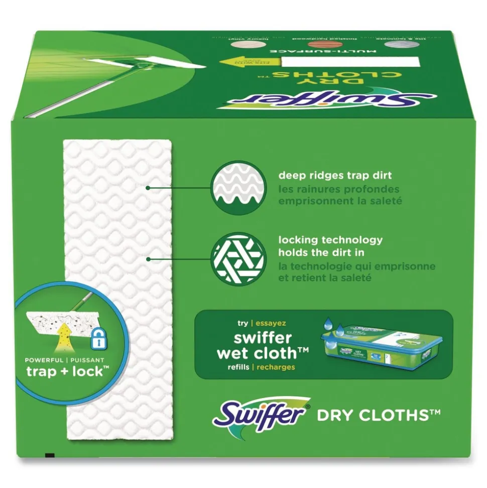 Swiffer 8 x 10.4 Dry Refill Cloths - White (4/Carton)